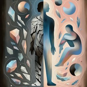 graphic indicating trauma and healing